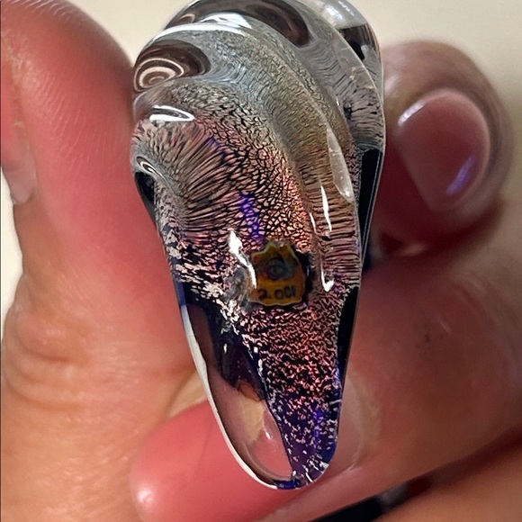 Hand Blown Swirl Ribbed Glass Cuff - Picture 13 of 13